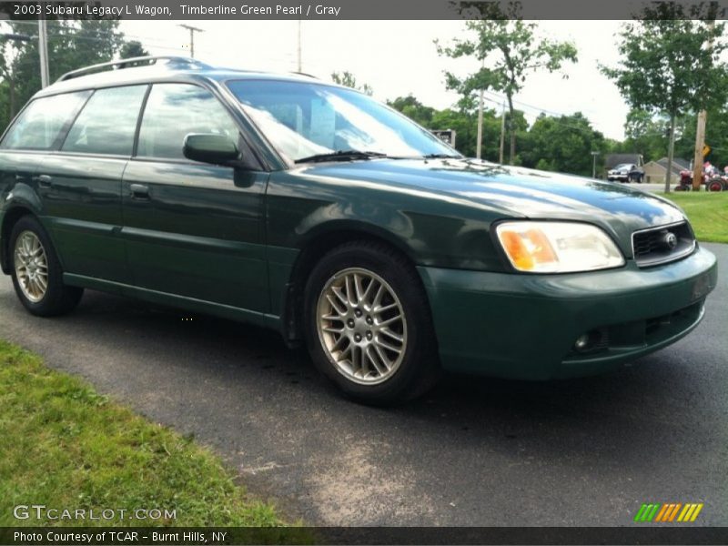 Timberline Green Pearl / Gray 2003 Subaru Legacy L Wagon