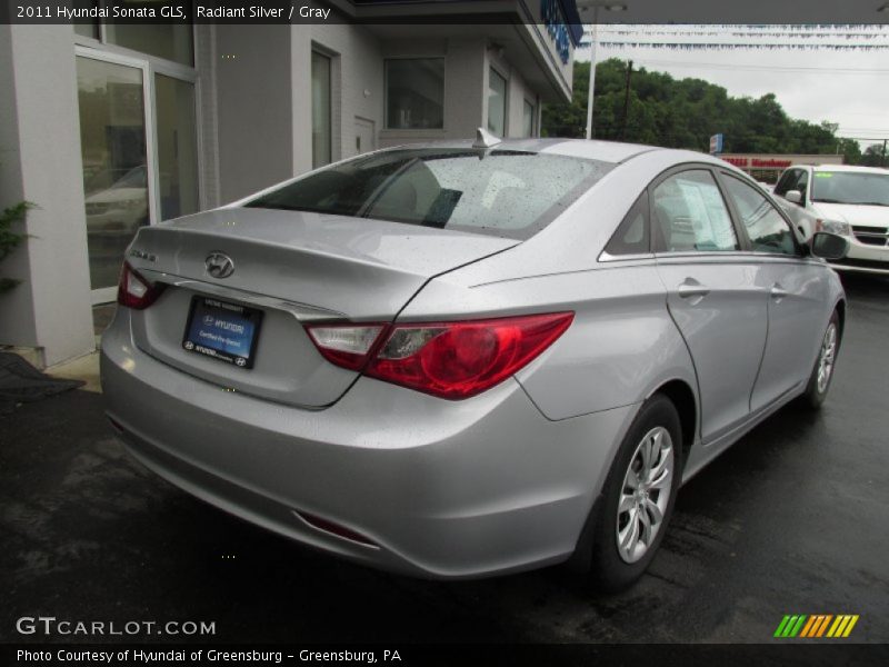 Radiant Silver / Gray 2011 Hyundai Sonata GLS