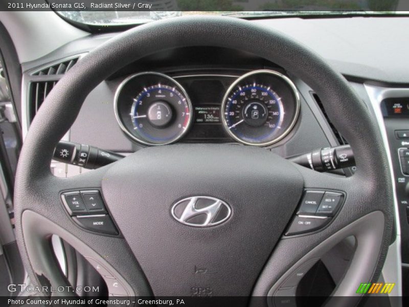 Radiant Silver / Gray 2011 Hyundai Sonata GLS