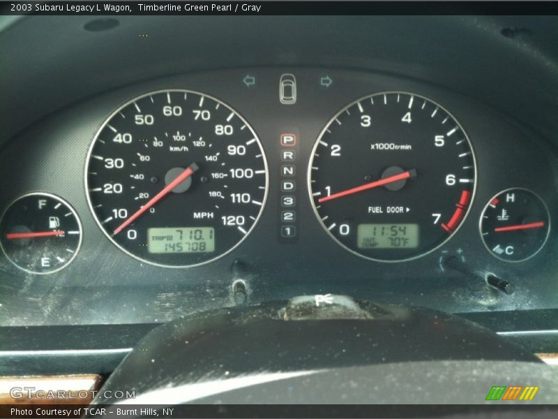 Timberline Green Pearl / Gray 2003 Subaru Legacy L Wagon