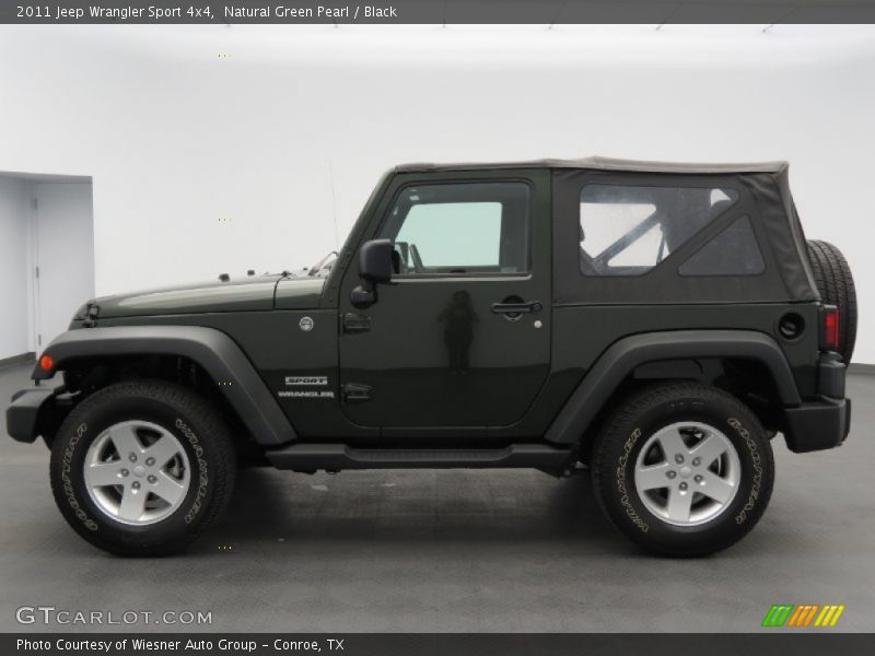 Natural Green Pearl / Black 2011 Jeep Wrangler Sport 4x4
