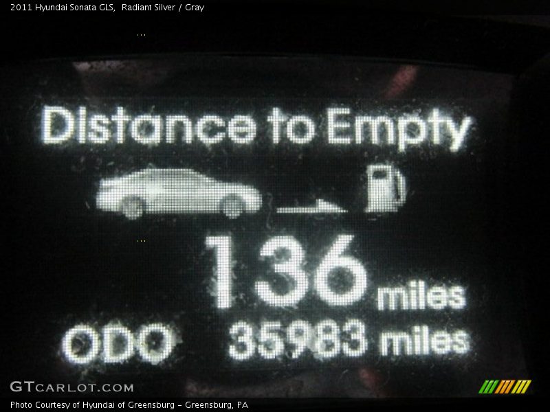 Radiant Silver / Gray 2011 Hyundai Sonata GLS