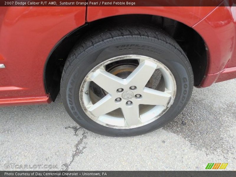 Sunburst Orange Pearl / Pastel Pebble Beige 2007 Dodge Caliber R/T AWD