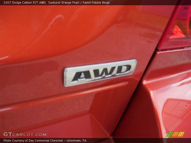 Sunburst Orange Pearl / Pastel Pebble Beige 2007 Dodge Caliber R/T AWD