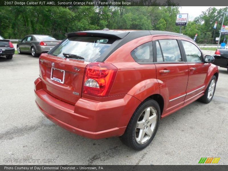 Sunburst Orange Pearl / Pastel Pebble Beige 2007 Dodge Caliber R/T AWD