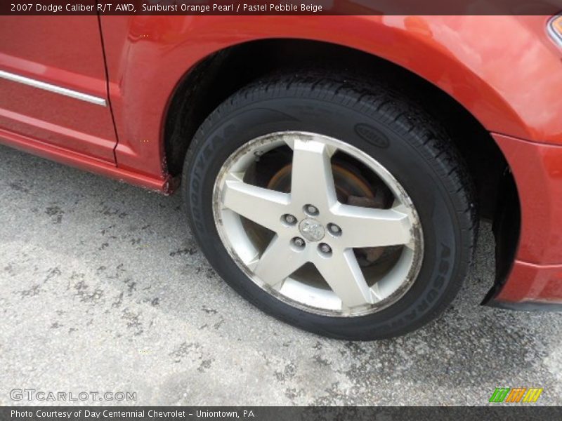 Sunburst Orange Pearl / Pastel Pebble Beige 2007 Dodge Caliber R/T AWD