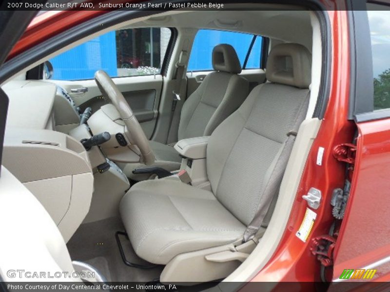 Sunburst Orange Pearl / Pastel Pebble Beige 2007 Dodge Caliber R/T AWD