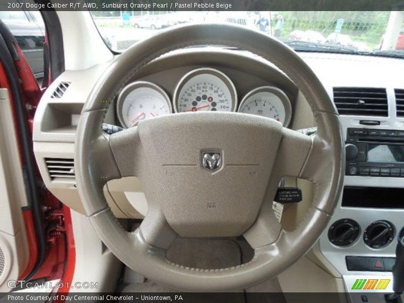 Sunburst Orange Pearl / Pastel Pebble Beige 2007 Dodge Caliber R/T AWD