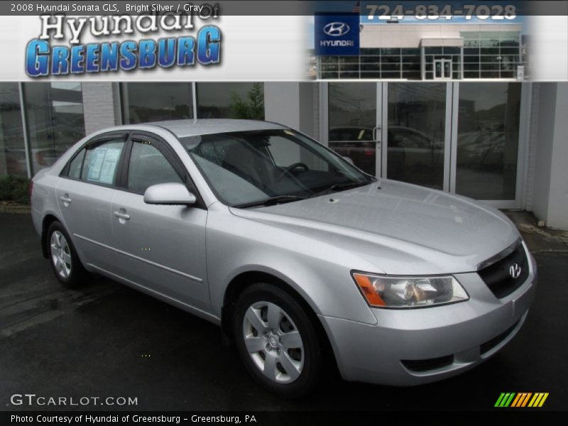 Bright Silver / Gray 2008 Hyundai Sonata GLS