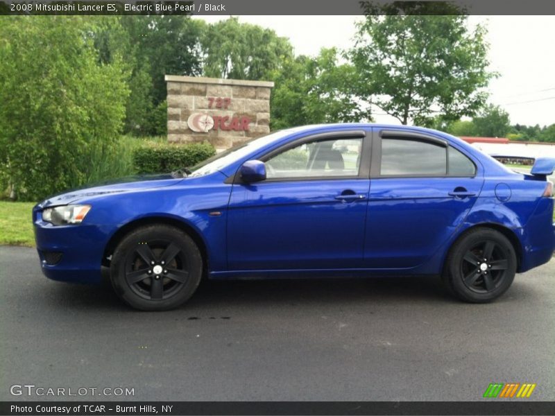 Electric Blue Pearl / Black 2008 Mitsubishi Lancer ES