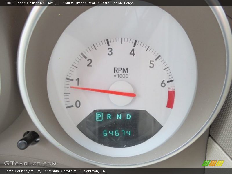 Sunburst Orange Pearl / Pastel Pebble Beige 2007 Dodge Caliber R/T AWD