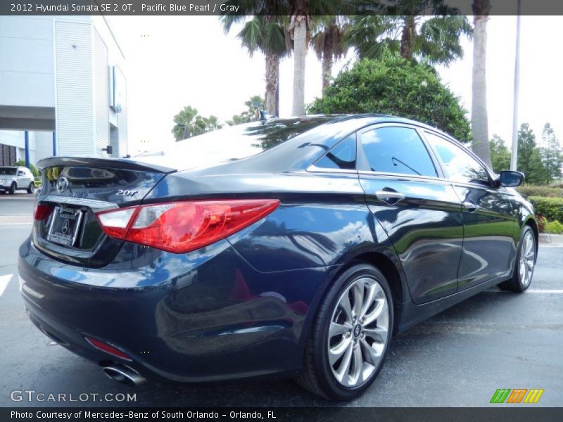 Pacific Blue Pearl / Gray 2012 Hyundai Sonata SE 2.0T