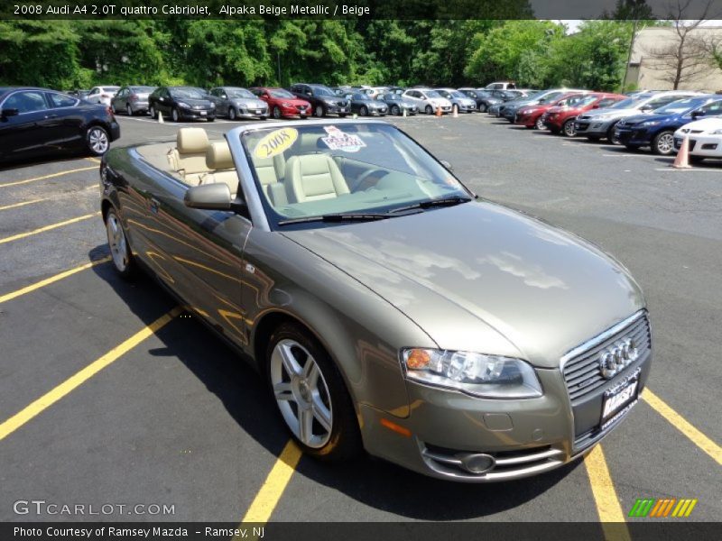 Alpaka Beige Metallic / Beige 2008 Audi A4 2.0T quattro Cabriolet