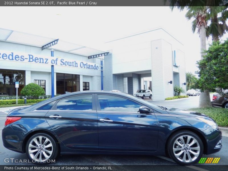 Pacific Blue Pearl / Gray 2012 Hyundai Sonata SE 2.0T