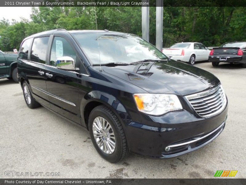 Blackberry Pearl / Black/Light Graystone 2011 Chrysler Town & Country Limited