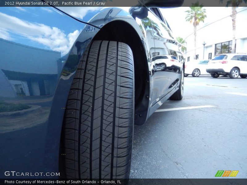Pacific Blue Pearl / Gray 2012 Hyundai Sonata SE 2.0T