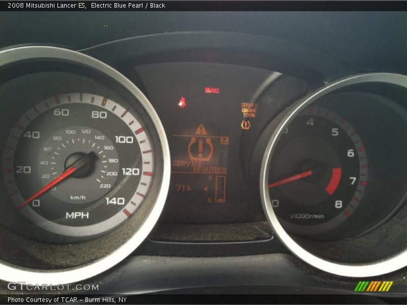 Electric Blue Pearl / Black 2008 Mitsubishi Lancer ES
