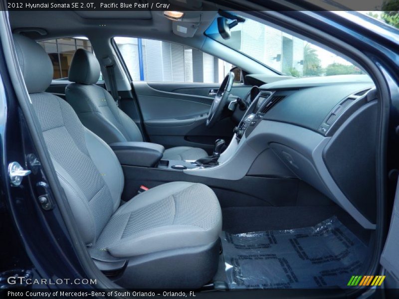 Pacific Blue Pearl / Gray 2012 Hyundai Sonata SE 2.0T