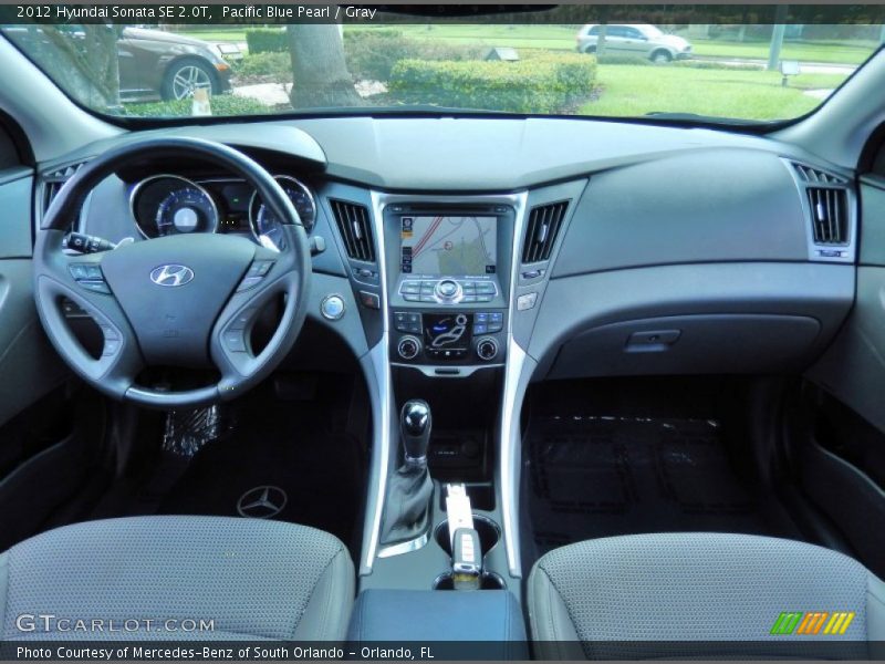 Pacific Blue Pearl / Gray 2012 Hyundai Sonata SE 2.0T