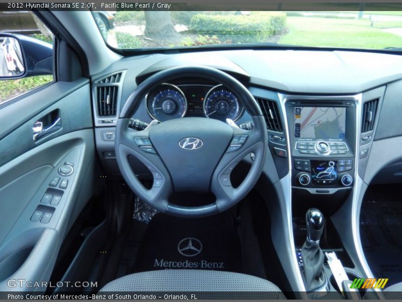 Pacific Blue Pearl / Gray 2012 Hyundai Sonata SE 2.0T