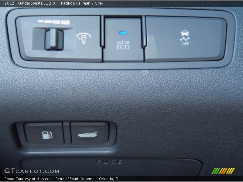 Pacific Blue Pearl / Gray 2012 Hyundai Sonata SE 2.0T