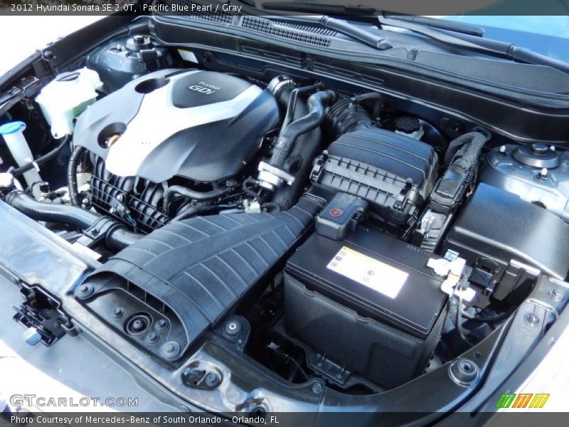 Pacific Blue Pearl / Gray 2012 Hyundai Sonata SE 2.0T