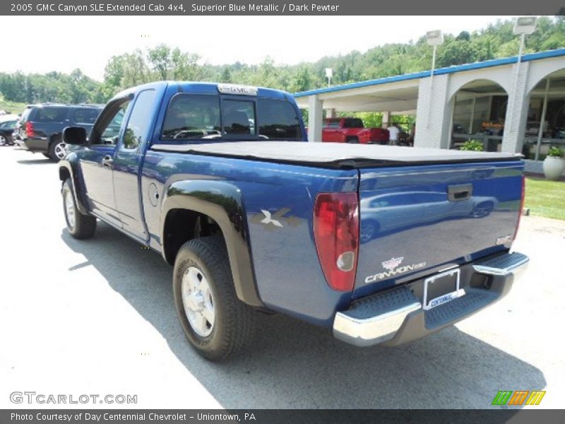 Superior Blue Metallic / Dark Pewter 2005 GMC Canyon SLE Extended Cab 4x4