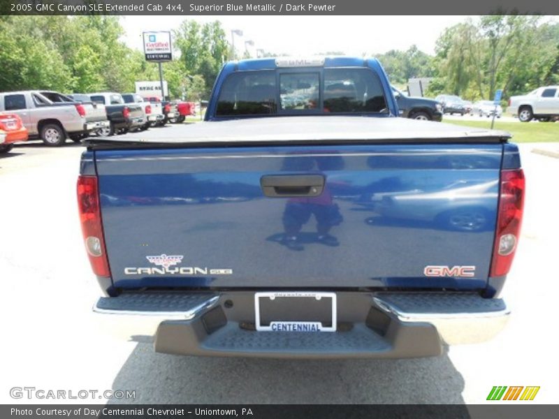 Superior Blue Metallic / Dark Pewter 2005 GMC Canyon SLE Extended Cab 4x4