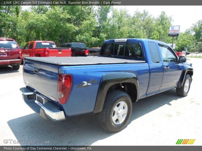 Superior Blue Metallic / Dark Pewter 2005 GMC Canyon SLE Extended Cab 4x4