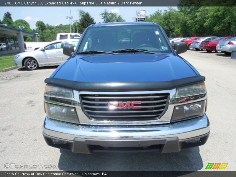 Superior Blue Metallic / Dark Pewter 2005 GMC Canyon SLE Extended Cab 4x4
