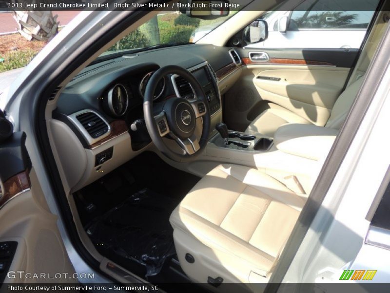 Bright Silver Metallic / Black/Light Frost Beige 2013 Jeep Grand Cherokee Limited