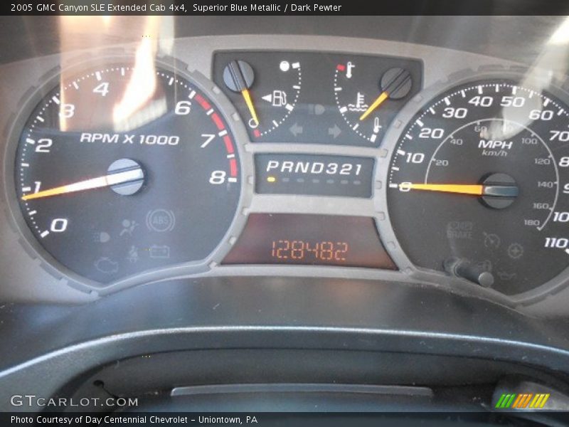 Superior Blue Metallic / Dark Pewter 2005 GMC Canyon SLE Extended Cab 4x4