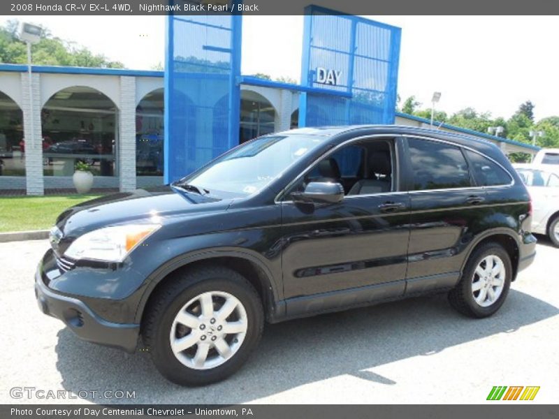 Nighthawk Black Pearl / Black 2008 Honda CR-V EX-L 4WD