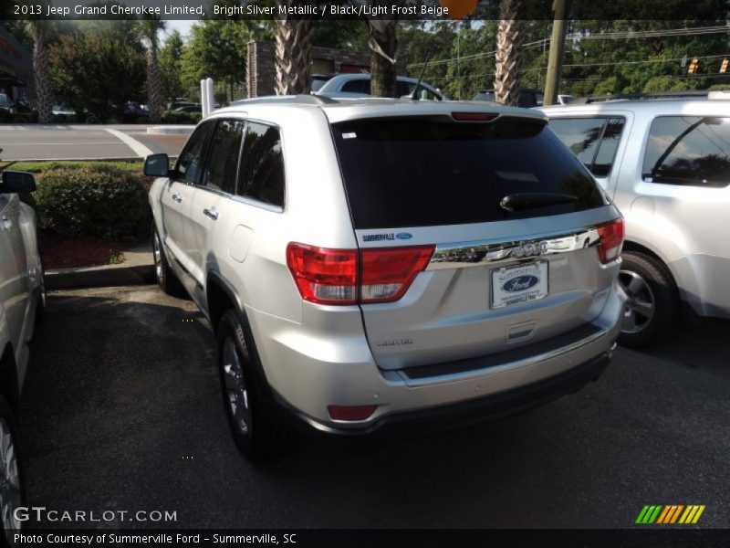 Bright Silver Metallic / Black/Light Frost Beige 2013 Jeep Grand Cherokee Limited