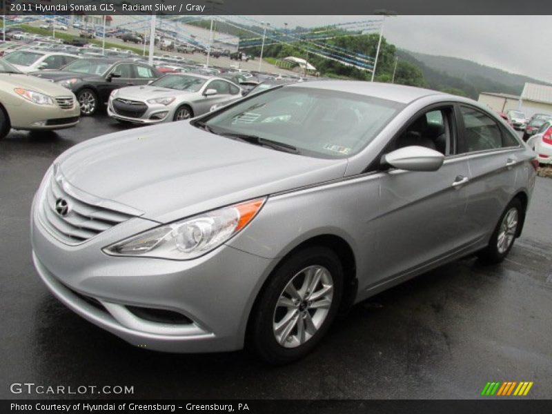 Radiant Silver / Gray 2011 Hyundai Sonata GLS