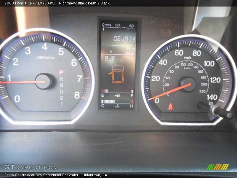 Nighthawk Black Pearl / Black 2008 Honda CR-V EX-L 4WD