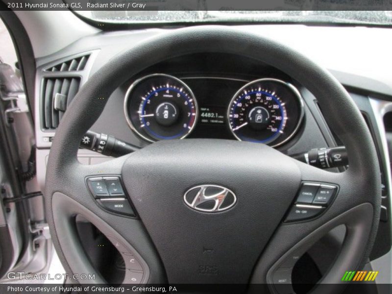 Radiant Silver / Gray 2011 Hyundai Sonata GLS