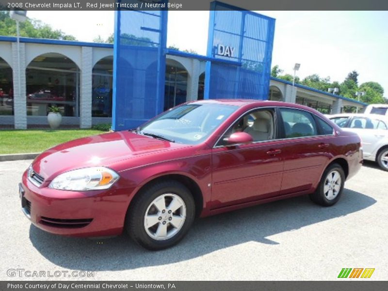 Red Jewel Tintcoat / Neutral Beige 2008 Chevrolet Impala LT