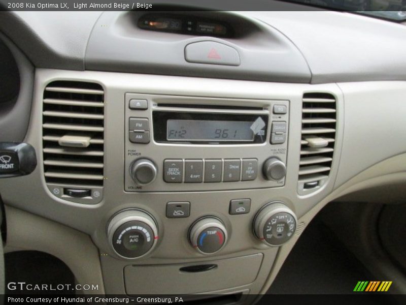 Light Almond Beige / Beige 2008 Kia Optima LX