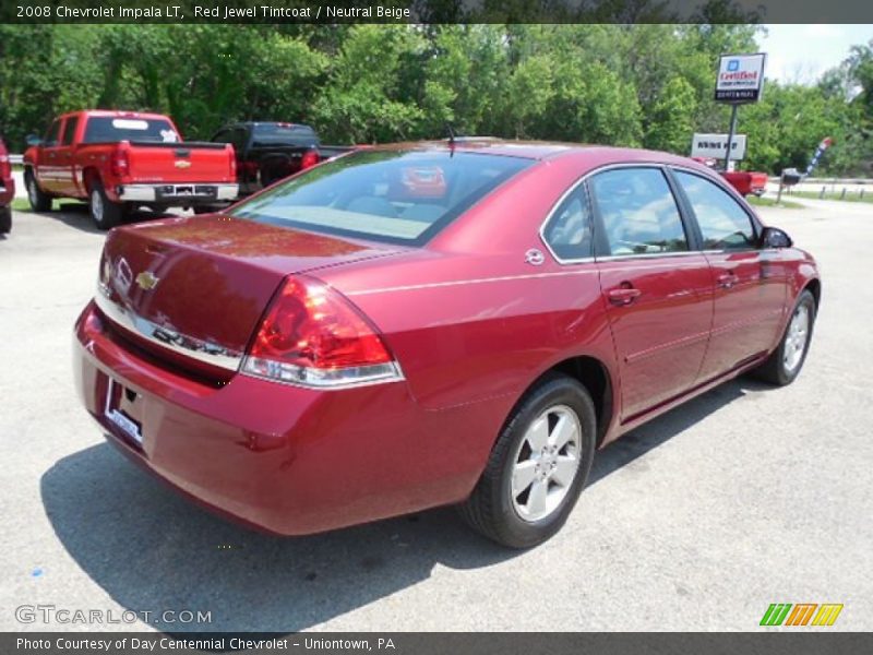 Red Jewel Tintcoat / Neutral Beige 2008 Chevrolet Impala LT