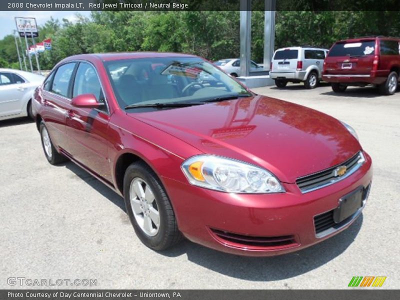 Red Jewel Tintcoat / Neutral Beige 2008 Chevrolet Impala LT