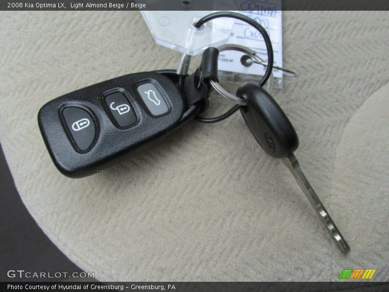 Light Almond Beige / Beige 2008 Kia Optima LX