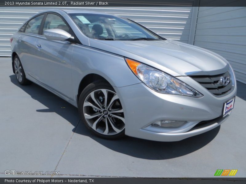 Radiant Silver / Black 2013 Hyundai Sonata Limited 2.0T