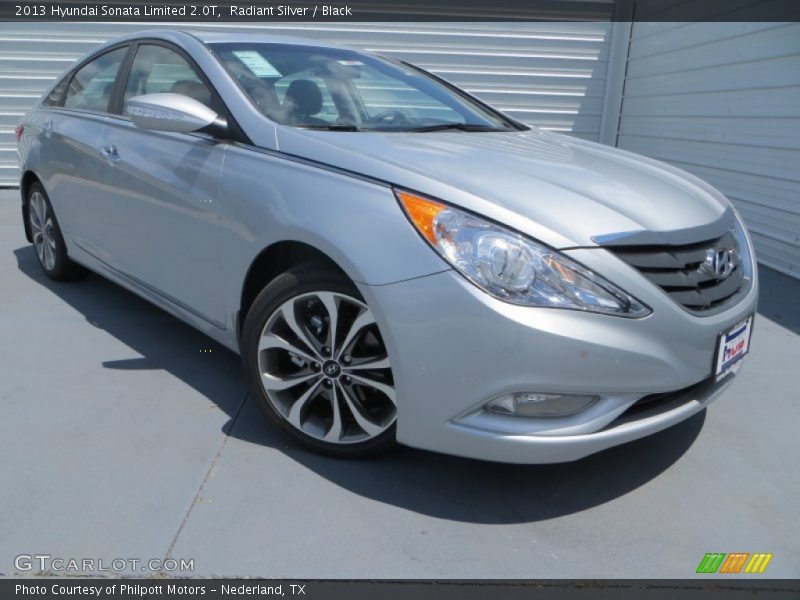 Radiant Silver / Black 2013 Hyundai Sonata Limited 2.0T