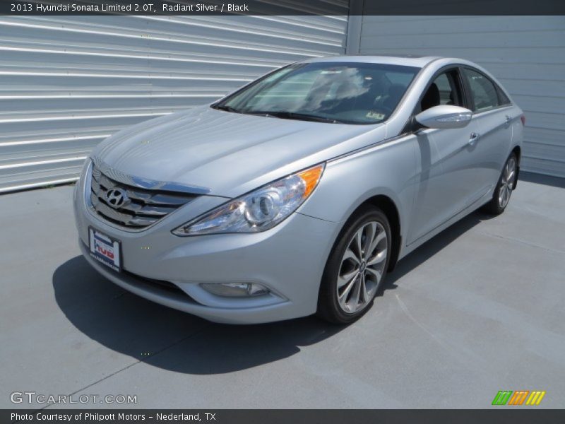 Radiant Silver / Black 2013 Hyundai Sonata Limited 2.0T
