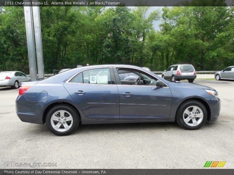 Atlantis Blue Metallic / Jet Black/Titanium 2013 Chevrolet Malibu LS