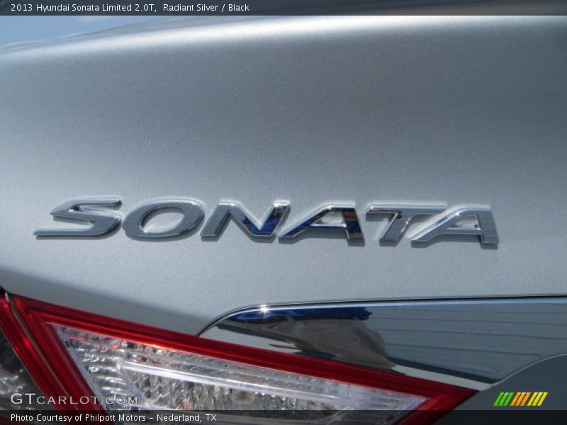 Radiant Silver / Black 2013 Hyundai Sonata Limited 2.0T