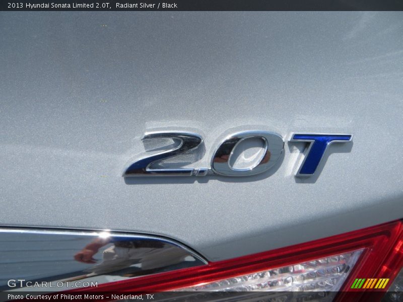 Radiant Silver / Black 2013 Hyundai Sonata Limited 2.0T