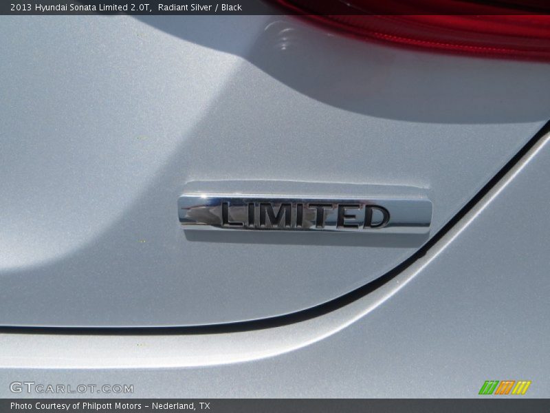 Radiant Silver / Black 2013 Hyundai Sonata Limited 2.0T