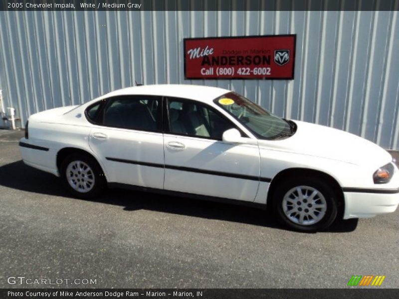 White / Medium Gray 2005 Chevrolet Impala